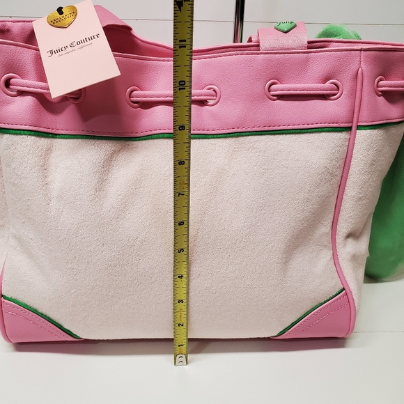 Juicy Couture Pink Powder Blush & Green Retro Strawberry Tote - Picture 5 of 7